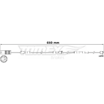 Billede af TOMEX brakes TX 31 15 Slidindikator Bremsebelægning foraksel BMW: 3 Touring, Sedan, 1 Hatchback