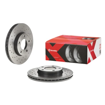 Billede af BREMBO 09.9464.2X Bremseskiver 278 25 5 perforeret/indv. ventileret coatet højkarboniseret MAZDA: 5, 3 Hatchback, Sedan