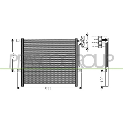 Billede af PRASCO BM802C001 Kondensator 15 13 Aluminium 536 R 134a