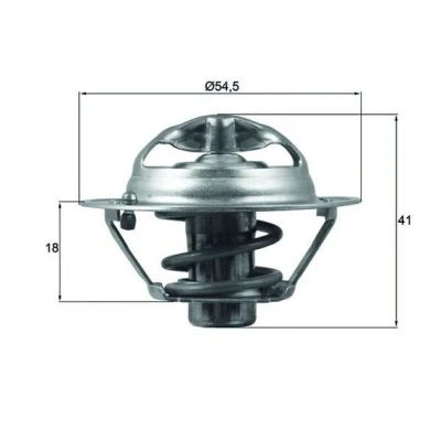 Billede af MAHLE ORIGINAL TX 162 82D Termostat 82 54,5 med pakning RENAULT: MEGANE 3 Grandtour, Clio 3, 4, NISSAN: Qashqai 2, MICRA / Qashqai+2 I