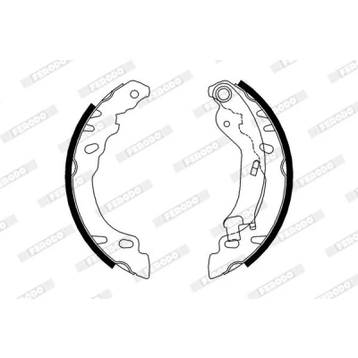 Billede af FERODO PREMIER FSB688 Bremsebakker 180 30 FIAT: Panda II Hatchback, 500 C Cabriolet, FORD: KA Hatchback