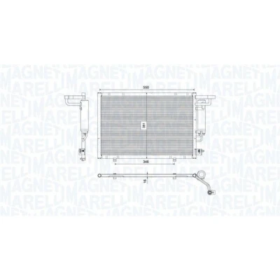 Billede af MAGNETI MARELLI 350203754000 Kondensator med tørrer 550x381x16 381 550 16 FORD: FIESTA 6