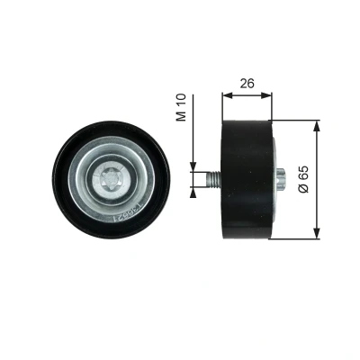 Billede af GATES T36621 Remstrammerhjul FleetRunner Micro V Stretch Fit MERCEDES BENZ: A klasse