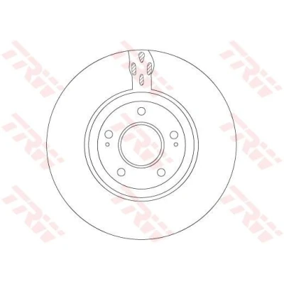 Billede af TRW DF7302S Bremseskiver 320 32 5 114,3 ventileret lakeret