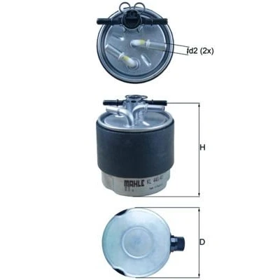 Billede af MAHLE ORIGINAL KL 440/41 Brændstoffilter Ledningsfilter 10 10,0 NISSAN: Qashqai / Qashqai+2 I