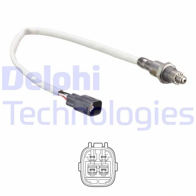 Billede af DELPHI ES21243 12B1 Lambdasonde pladesonde, opvarmet TOYOTA: Aygo, Yaris III Hatchback
