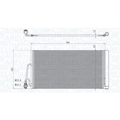 Billede af MAGNETI MARELLI 350203861000 Kondensator med tørrer 645x337x12 337 645 12