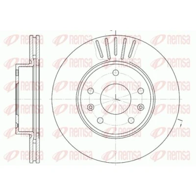 Billede af REMSA 6670.10 Bremseskiver foraksel 276,8, 276,8 21 5 ventileret OPEL: Zafira A, Astra G CC, LAND ROVER: Freelander I SUV, SUV Cabriolet
