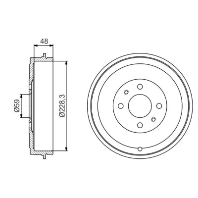 Billede af BOSCH 0 986 477 212 Bremsetromler 268 bagaksel