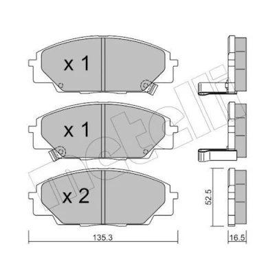 Billede af Bremseklodser METELLI 22 0435 0