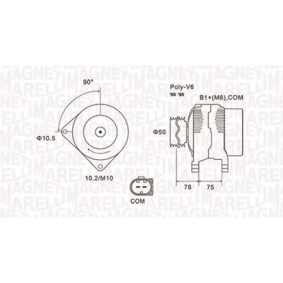 Billede af Generator MAGNETI MARELLI 063731825010