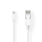 Billede af Mini DisplayPort kabel 1.4 Han 48 Gbps Nikkelplateret 2.00 m Runde PVC Sort Blister