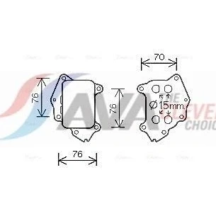 Billede af PRASCO PE3396 Olieradiator uden filter FORD: C Max, FIESTA 6, Focus CITROËN: DS3 Hatchback, PEUGEOT: Partner II Tepee, 207 SW, 308 I SW