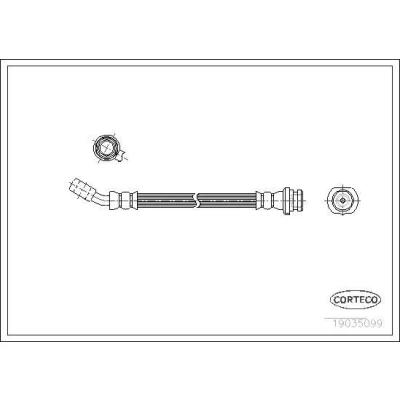 Billede af CORTECO 19035051 Bremseslange bagaksel 225