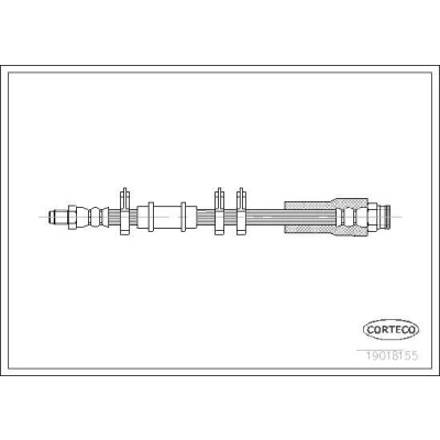 Billede af CORTECO 19018155 Bremseslange foraksel 435 CITROËN: C25 Bus, FIAT: Ducato I Ladvogn/Chassis