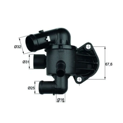Billede af MAHLE ORIGINAL TI 33 87 Termostat med pakning VOLKSWAGEN: GOLF 6, Passat B6 Variant, Sedan, AUDI: A3 Hatchback, SKODA: Octavia 2 Combi