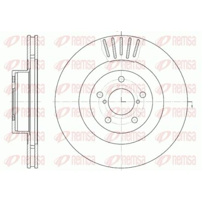 Billede af REMSA 6816.10 Bremseskiver foraksel 294, 294 24 5 ventileret SUBARU: Impreza III Hatchback, Forester IV, III, TOYOTA: GT86 Coupe