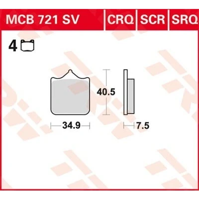Billede af TRW Sinter Street MCB721SV Bremseklodser