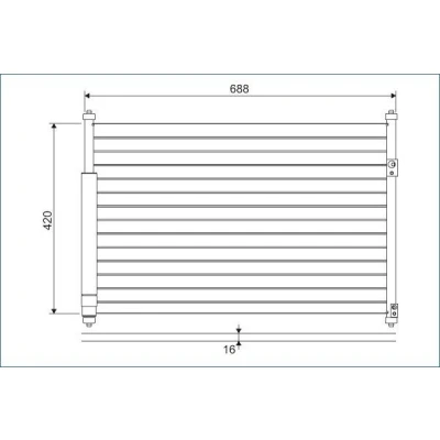 Billede af VALEO 814228 Kondensator uden tørrer Aluminium 420 R 134a SUZUKI: Grand Vitara 2 SUV