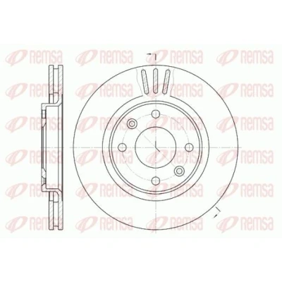 Billede af REMSA 6603.10 Bremseskiver foraksel 266, 266 22 4 ventileret PEUGEOT: 208 I Hatchback, 2008 Stationcar, 207 CITROËN: C4 II C3