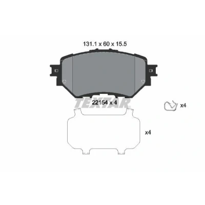 Billede af TEXTAR 2215401 Bremseklodser Ikke forberedt til slidindikator med tilbehør MAZDA: 3 Hatchback, Sedan