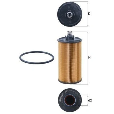 Billede af MAHLE ORIGINAL OX 1245D Oliefilter Filterindsats CHEVROLET: Cruze Sedan, Orlando, Stationcar, OPEL: Zafira B, Mokka / X