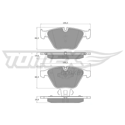 Billede af TOMEX brakes TX 13 251 Bremseklodser foraksel Forberedt til slidindikator BMW: 3 Touring, Sedan, X1