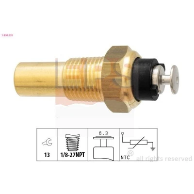 Billede af EPS 1.830.235 Kølevæsketemperatur Sensor Made in Italy OE Equivalent hvid OPEL: Astra F CC