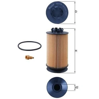 Billede af MAHLE ORIGINAL OX 1175D Oliefilter Filterindsats MITSUBISHI: Canter 6.Generation