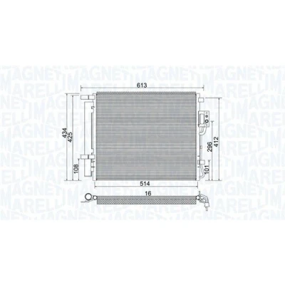 Billede af MAGNETI MARELLI 350203977000 Kondensator med tørrer 514x434x16 434 514 16