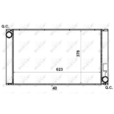 Billede af NRF 53731 Radiator Aluminium 623 378 40 Loddet køleripper BMW: 5 Sedan, Touring