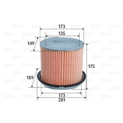 Billede af VALEO 585764 Luftfilter 175 201 Filterindsats MITSUBISHI: GALANT 4 Stufenheck, Lancer Limousine