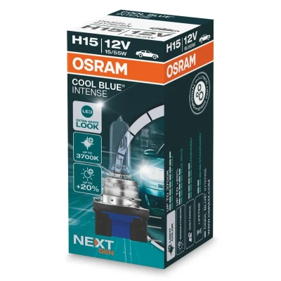 Billede af OSRAM 64176CBN Pære, fjernlys H15 12V 55/15w 3700K Halogen VOLKSWAGEN: Touran I, Golf 7, 7 Variant, AUDI: A6 C7 Avant, A3 Sportback