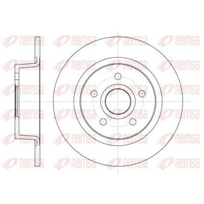 Billede af REMSA 6863.00 Bremseskiver bagaksel 278, 278 11 5 fuldstændigt FORD: Transit Connect V408 Van, Mk2 Stationcar, Mk6 Tourneo