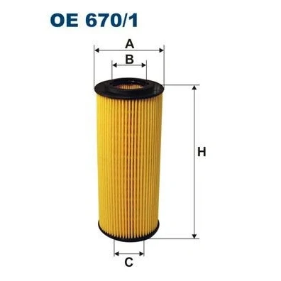 Billede af FILTRON OE 670/1 Oliefilter Filterindsats ALFA ROMEO: 159 Sportwagon, Sedan, Brera, FIAT: Croma II Stationcar