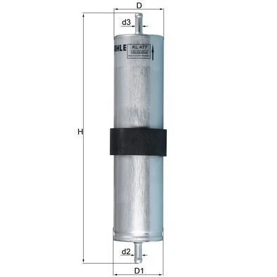 Billede af MAHLE ORIGINAL KL 477 Brændstoffilter Ledningsfilter 8 8,0 MINI: Hatchback
