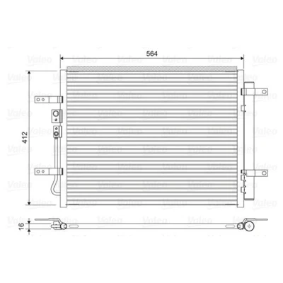 Billede af VALEO 822628 Kondensator med tørrer Aluminium 412