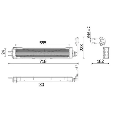 Billede af Oliekøler, automatisk gearkasse MAHLE ORIGINAL CLC 333 000P