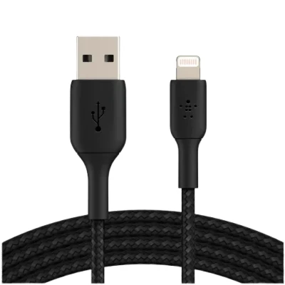 Billede af Belkin Boost Charge Lightning Braided Cable 0,15 Meter Sort