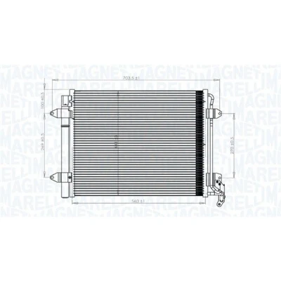 Billede af MAGNETI MARELLI 350203833000 Kondensator med tørrer 560x448x16 448 560 16 VOLKSWAGEN: Tiguan I