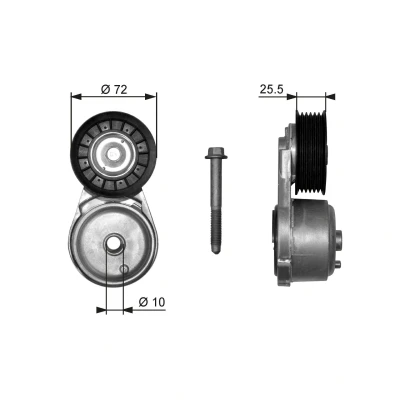 Billede af GATES T38103 Strammehjul FleetRunner Micro V Stretch Fit CHEVROLET: Blazer S10 II
