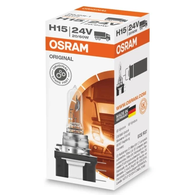 Billede af OSRAM 64177 Pære, fjernlys H15 24V 60/20w 3200K Halogen