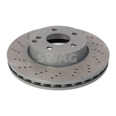 Billede af SWAG 10 93 0552 Bremseskiver foraksel 295 28 5 112 perforeret/indv. ventileret coatet MERCEDES BENZ: C klasse Sedan, T modell, Coupe