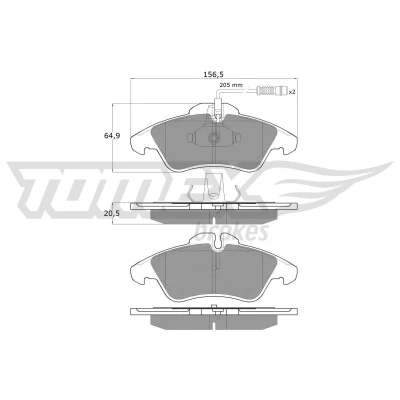 Billede af TOMEX brakes TX 10 931 Bremseklodser foraksel Inkl. slidadvarselskontakt MERCEDES BENZ: Sprinter 3 T Bus, 4 Ladvogn/Chassis, Vito Bus