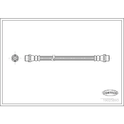 Billede af CORTECO 19025893 Bremseslange bagaksel 170 AUDI: A6 C5 Sedan, Avant