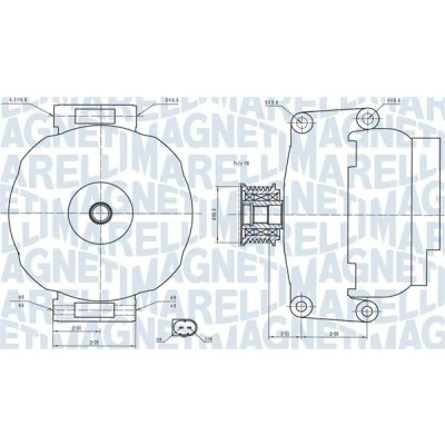 Billede af MAGNETI MARELLI 063731840010 Generator 14V 200A MERCEDES BENZ: Vito Bus