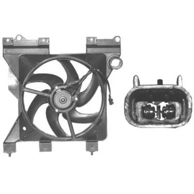 Billede af VAN WEZEL 0956746 Køleventilator med kølerventilatorramme (karm) elektronisk motor CITROËN: Xsara Hatchback