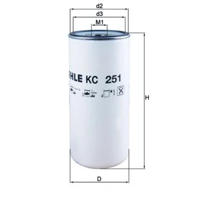 Billede af MAHLE ORIGINAL KC 251 Brændstoffilter Påskruet filter