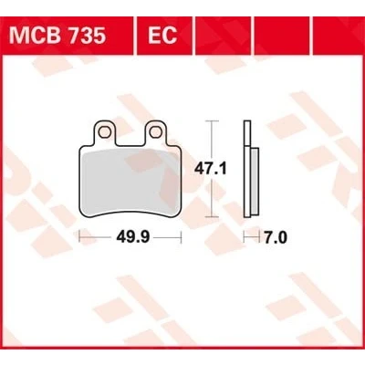 Billede af TRW Organic Allround MCB735 Bremseklodser