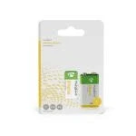 Billede af Alkaline batteri 9V 9.00 V MN1604 / PP3 6F22 6LP3146 blok 565 1604A Antal batterier: 1 stk. Blister 6LR61 Grøn Gul